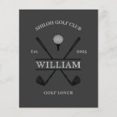 Golf Liefhebber Cross Club Naam Briefpapier (Voorkant)