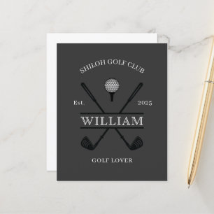 Golf Liefhebber Cross Club Naam Briefpapier