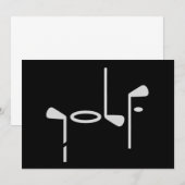 Golf Liefhebber Golfer Golfclub Kaart (Voorkant / Achterkant)