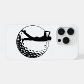 Golf liefhebber, golfer iPhone hoesje (Achterkant horizontaal)