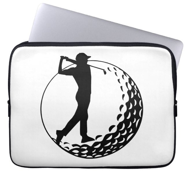 Golf liefhebber, golfer  laptop sleeve (Voorkant)