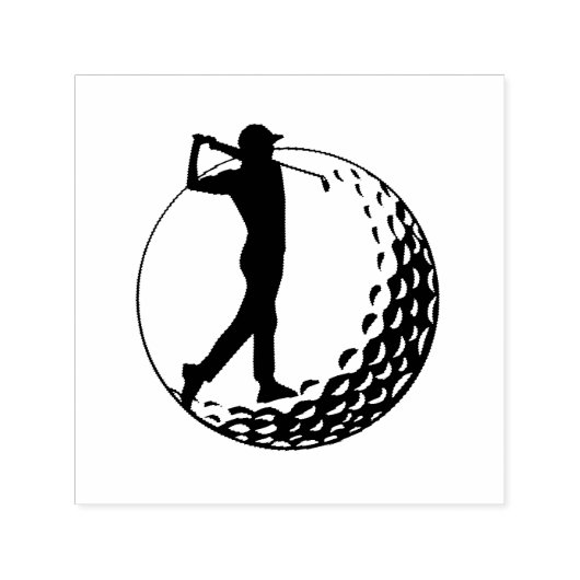 Golf liefhebber, golfer zelfinktende stempel (Design)