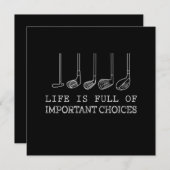 Golf Liefhebber | Het Leven Is Vol Belangrijke Keu Kaart (Voorkant / Achterkant)