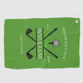 Golf Liefhebber Kruis Club Groen Golfhanddoek (Horizontaal)