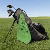 Golf Liefhebber Kruis Club Groen Golfhanddoek (Groen)
