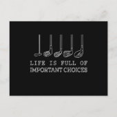 Golf Liefhebber | Leven Is Vol Belangrijke Keuzes Briefkaart (Voorkant)