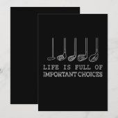 Golf Liefhebber | Leven Is Vol Belangrijke Keuzes Kaart (Voorkant / Achterkant)