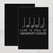 Golf Liefhebber | Leven Is Vol Belangrijke Keuzes Kaart (Voorkant / Achterkant)