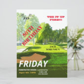 Golf Liefhebber Sport Thema VIP Ticket Verjaardags (Staand voorkant)