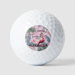 Golf liefhebbers persoonlijke kerst flamingo golfballen