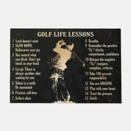 Golf Life Lessons Rug, Golf Player Gift Deurmat (Voorkant)