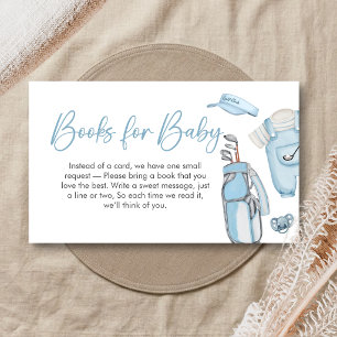 Golf Little Putter Baby Shower Boeken voor Baby Informatiekaartje