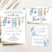 Golf Little Putter Baby Shower Kaart