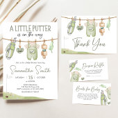 Golf Little Putter Baby Shower Kaart