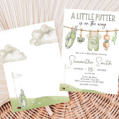 Golf Little Putter Baby Shower Kaart