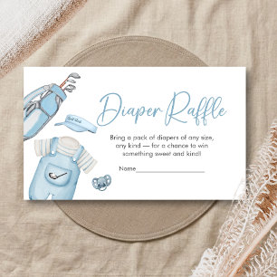 Golf Little Putter Baby Shower Luiers Raffle Informatiekaartje