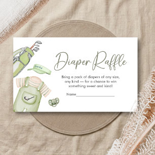 Golf Little Putter Baby Shower Luiers Raffle Informatiekaartje