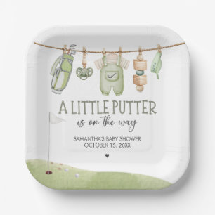 Golf Little Putter Baby Shower Papieren Bordje