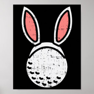 Golf Ll Konijnenoren Grappige Golfen Paas Golfer G Poster