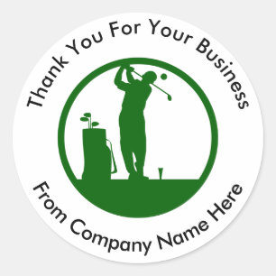 Golf Logo Business Bedankt Stickers