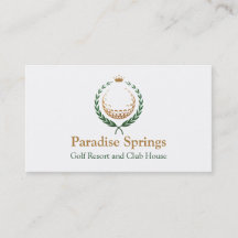Golf Logo Emblem Golfball Crown Visitekaartje