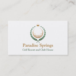 Golf Logo Emblem Golfball Crown Visitekaartje