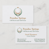 Golf Logo Emblem Golfball Crown Visitekaartje (Voorkant / Achterkant)