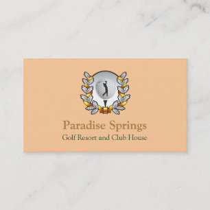 Golf Logo Emblem Golfball Crown Visitekaartje