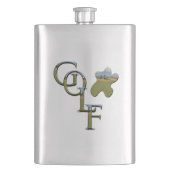 Golf Logo en cursus, klassieke heupkolf Flacon (Voorkant)