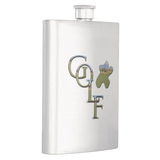 Golf Logo en cursus, klassieke heupkolf Flacon (Rechts)