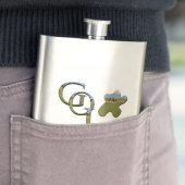 Golf Logo en cursus, klassieke heupkolf Flacon (Voorbeeld)
