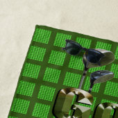 Golf-Logo en golfbrekers op groen gecontroleerd me Strandlaken (In situ)