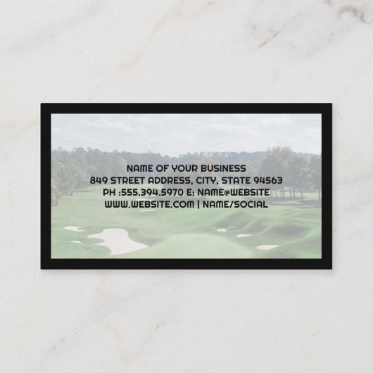 Golf Logo | Golfcursus Visitekaartje (Achterkant)