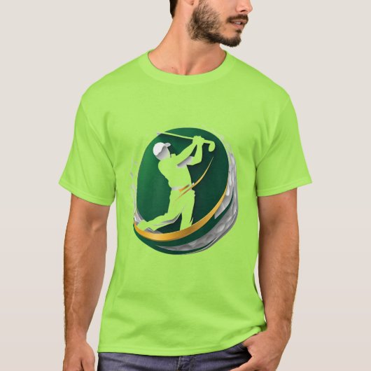 Golf Logo met een Silhouet Swing T-shirt (Voorkant)