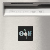 Golf Logo Met Golfbal en Vlaggensporten Magneet (Insitu (Vaatwasser))