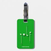 Golf-Logo met Golfbalclubs Birdie Eagle Golfer Bagagelabel (Achterkant verticaal)