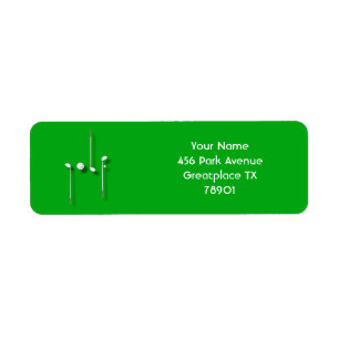 Golf-Logo met Golfbalclubs Birdie Eagle Golfer Etiket