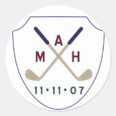 golf logo ronde sticker (Voorkant)