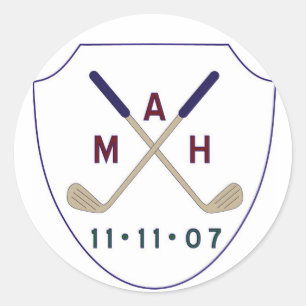 golf logo ronde sticker