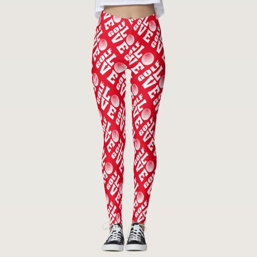 Golf Love Print Leggings (Voorkant)