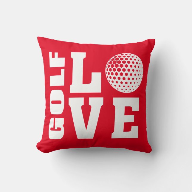 Golf Love Red Kussen (Voorkant)