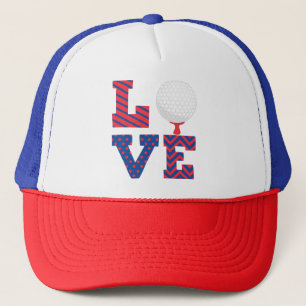 Golf Love Word Art Trucker Pet