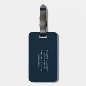 Golf Lover Cross Club Donkerblauw Bagagelabel (Achterkant verticaal)