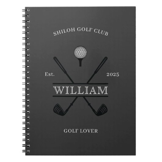 Golf Lover Cross Club Log Notitieboek (Voorkant)