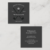 Golf Lover Cross Club Vierkante Visitekaartje (Voorkant / Achterkant)