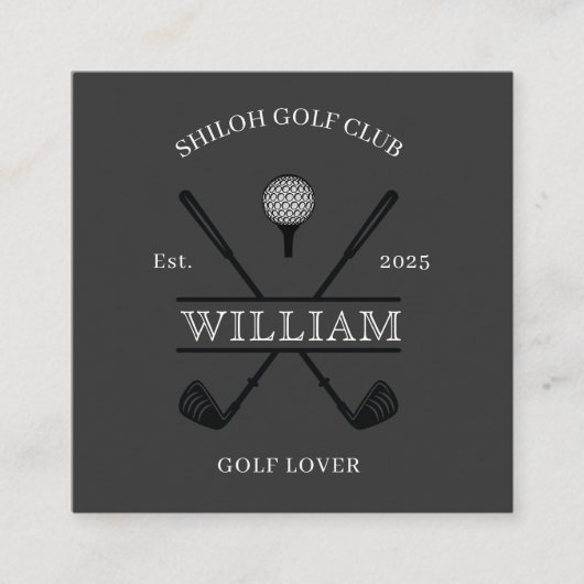 Golf Lover Cross Club Vierkante Visitekaartje (Voorkant)