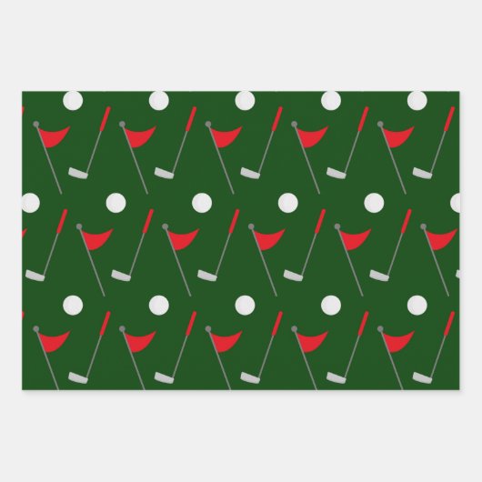Golf Lover, Golfgift, Sportpatroon Inpakpapier Vel (Voorkant 2)