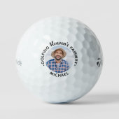 Golf Lover Herdenking Keepslag Foto Memorial Golfballen (Voorkant)