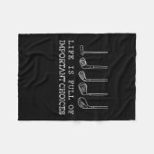 Golf Lover | Het leven is vol belangrijke keuzes Fleece Deken (Voorkant (Horizontaal))