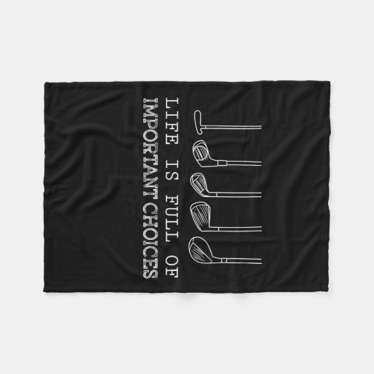 Golf Lover | Het leven is vol belangrijke keuzes Fleece Deken (Voorkant (Horizontaal))